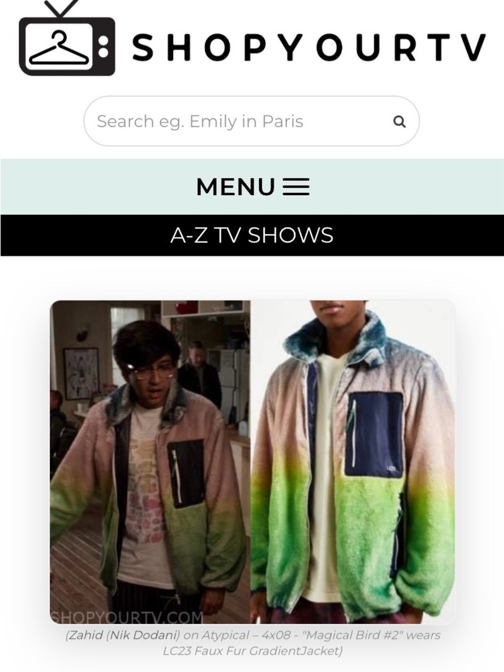 LC23 Faux Fur Gradient Jacket ASO Atypical Zahid Rare HTF Streetwear - Sz M - Picture 6 of 9